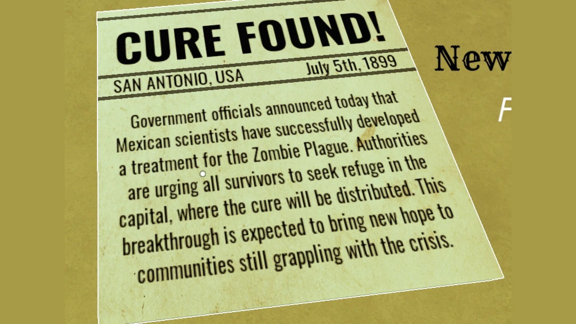 The Cure Poster found in the starting area (Image via Roblox)